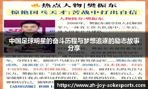 中国足球明星的奋斗历程与梦想追逐的励志故事分享